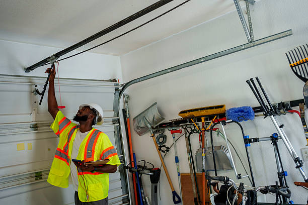 Professional Garage Door Panel Replacement technician working in Hanscom AFB, MA